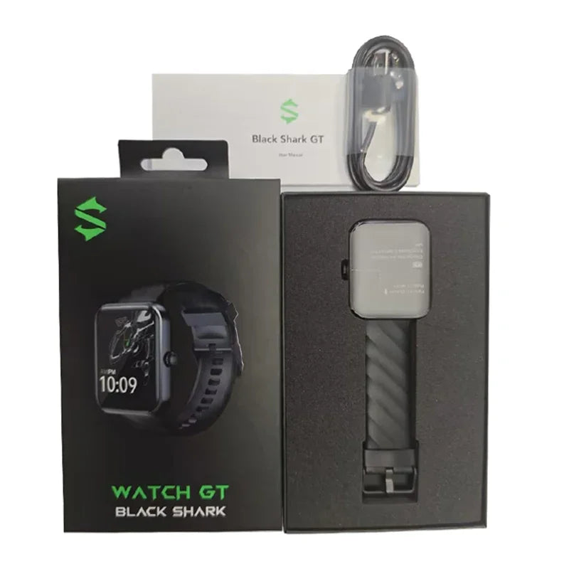 Black Shark GT Smartwatch versão global Tela AMOLED de 1,78'' Bateria com Longa Duração Bluetooth 5.2 Relógio inteligente Mais de 100 Modos Esportivos